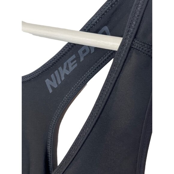 Nike Tank Top Women Activewear Workout Running Gym Yoga Black White Medium Pro - Picture 6 of 11